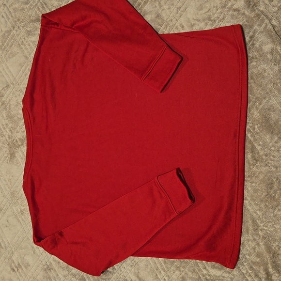 New Rae Dunn Red "Merry And Bright" Holiday Sweatshirt Size XL - Picture 5 of 5